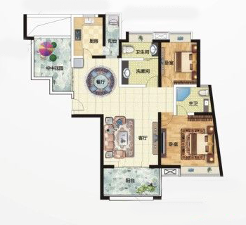 2H（東單元4號、西單元1號）2室2廳 134.26㎡ 
